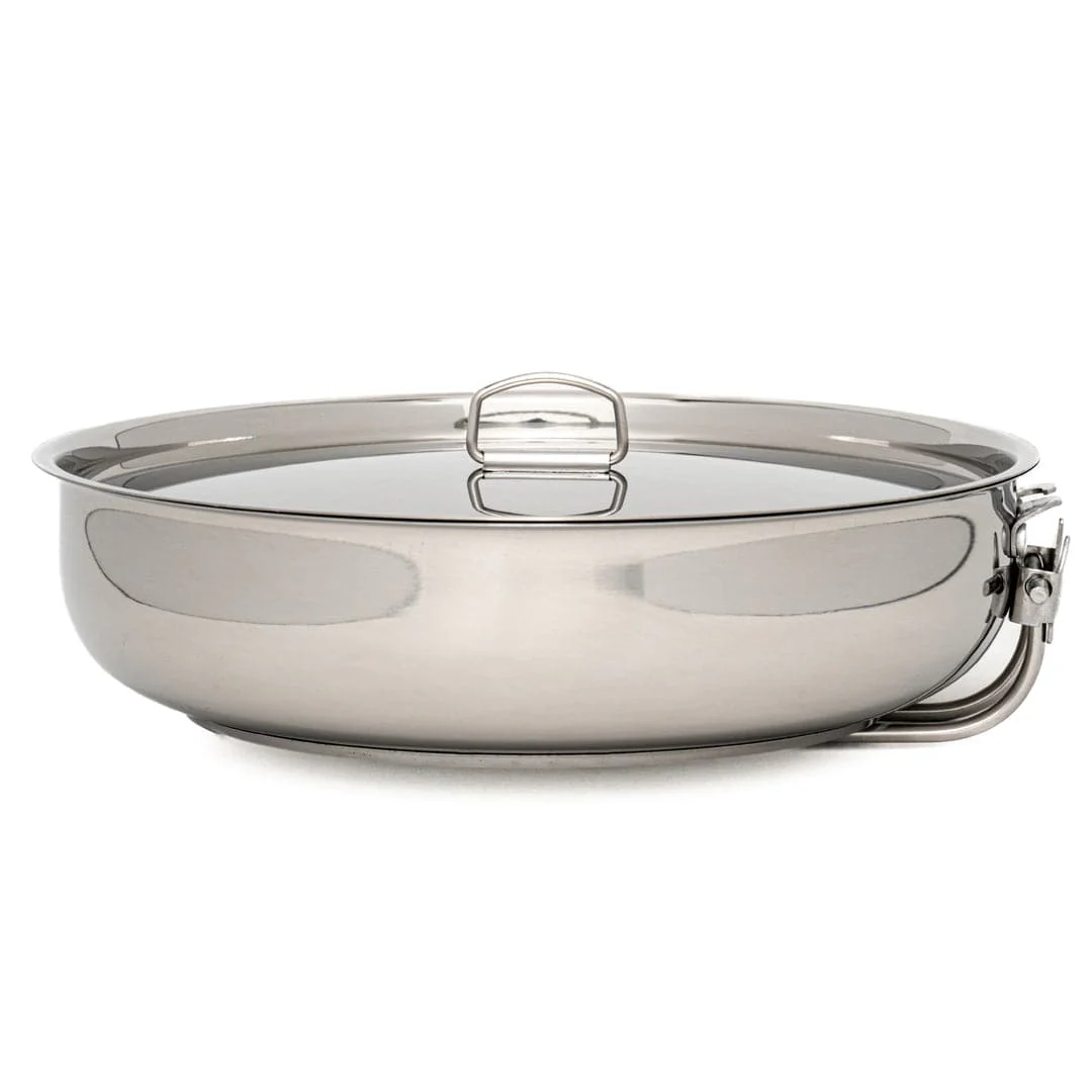 8" Stainless Steel Skillet and Lid - Image 6